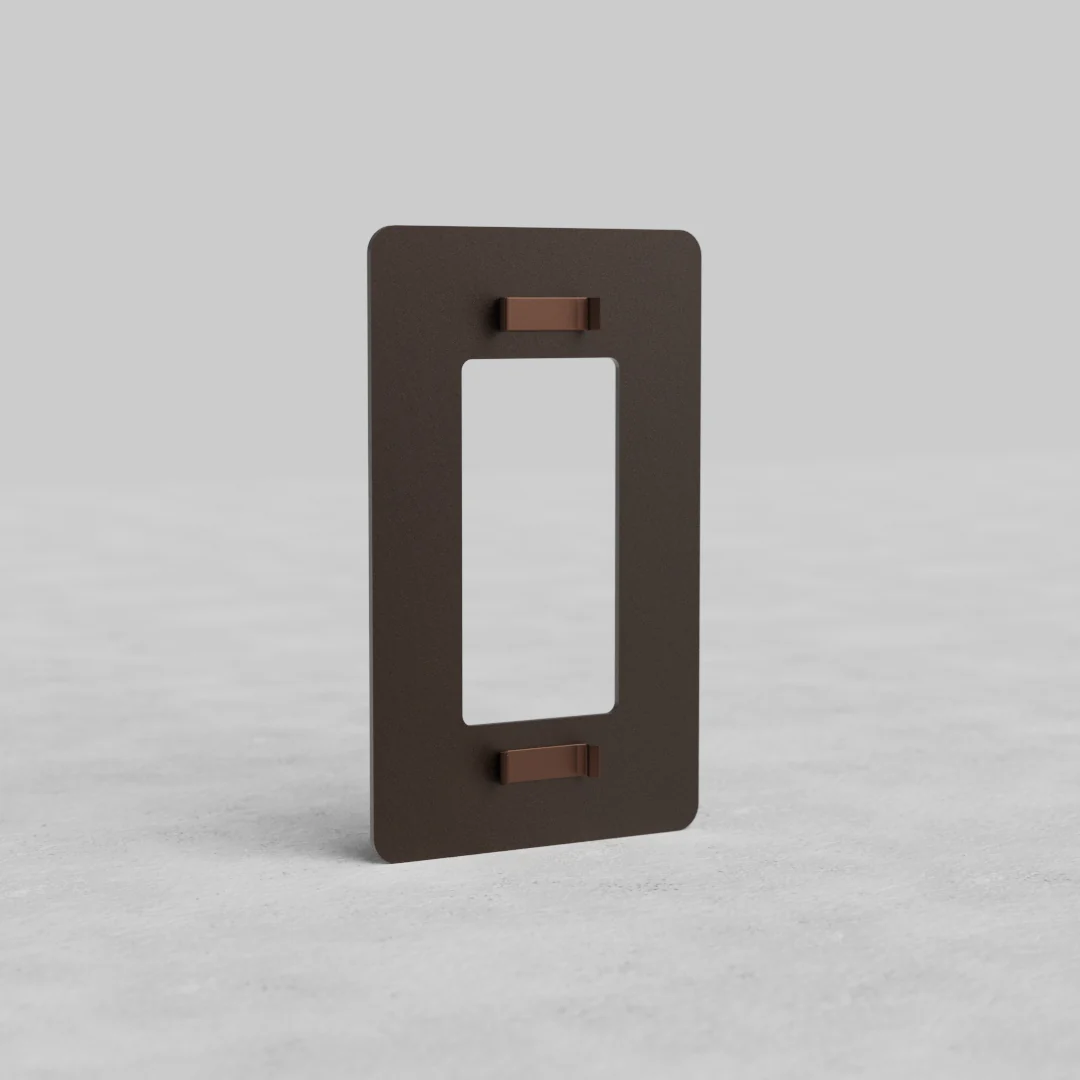 Kew 1G Outlet Plate - Bronze - Image 2