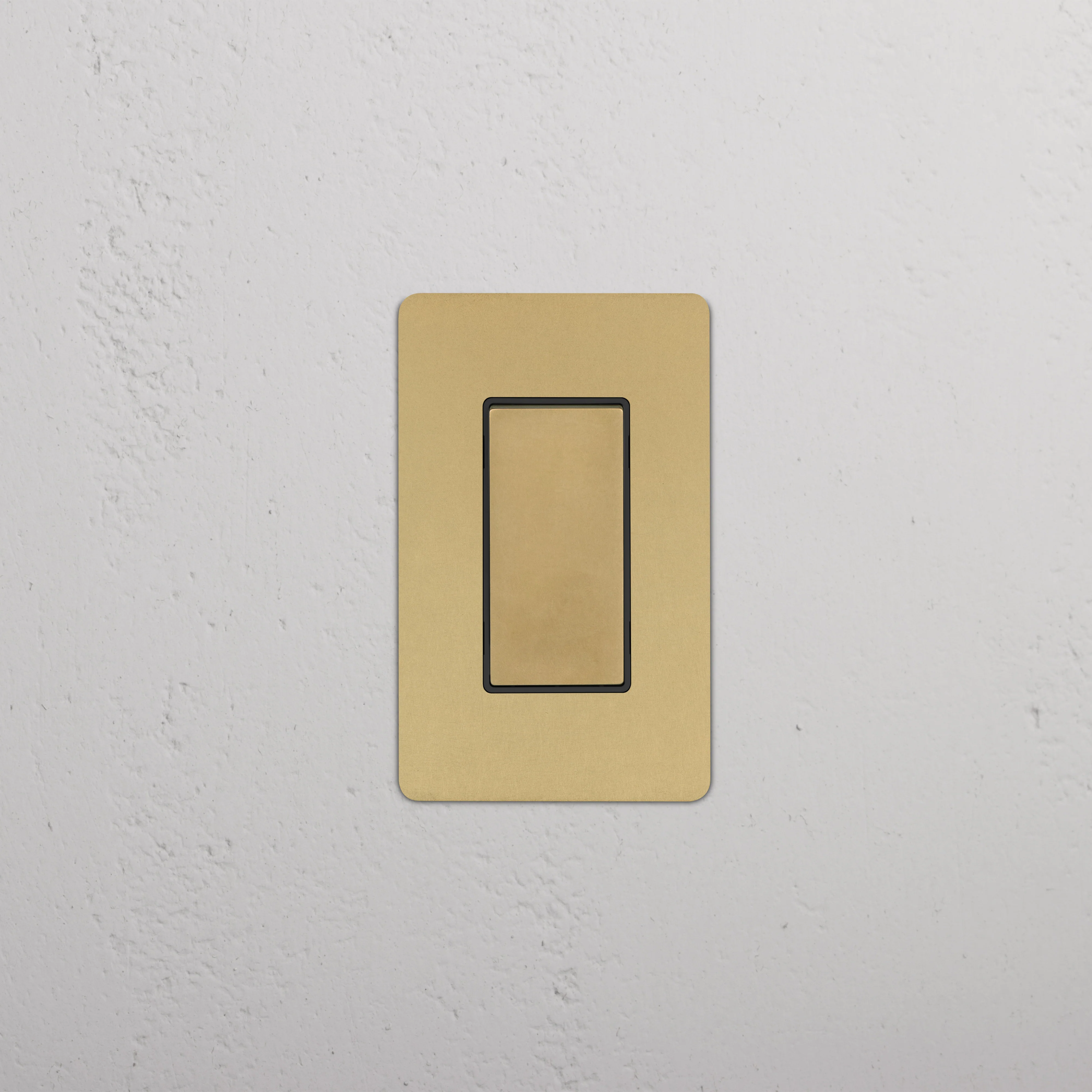 Kew 1G Retractive Rocker Switch - Antique Brass Black - Image 2