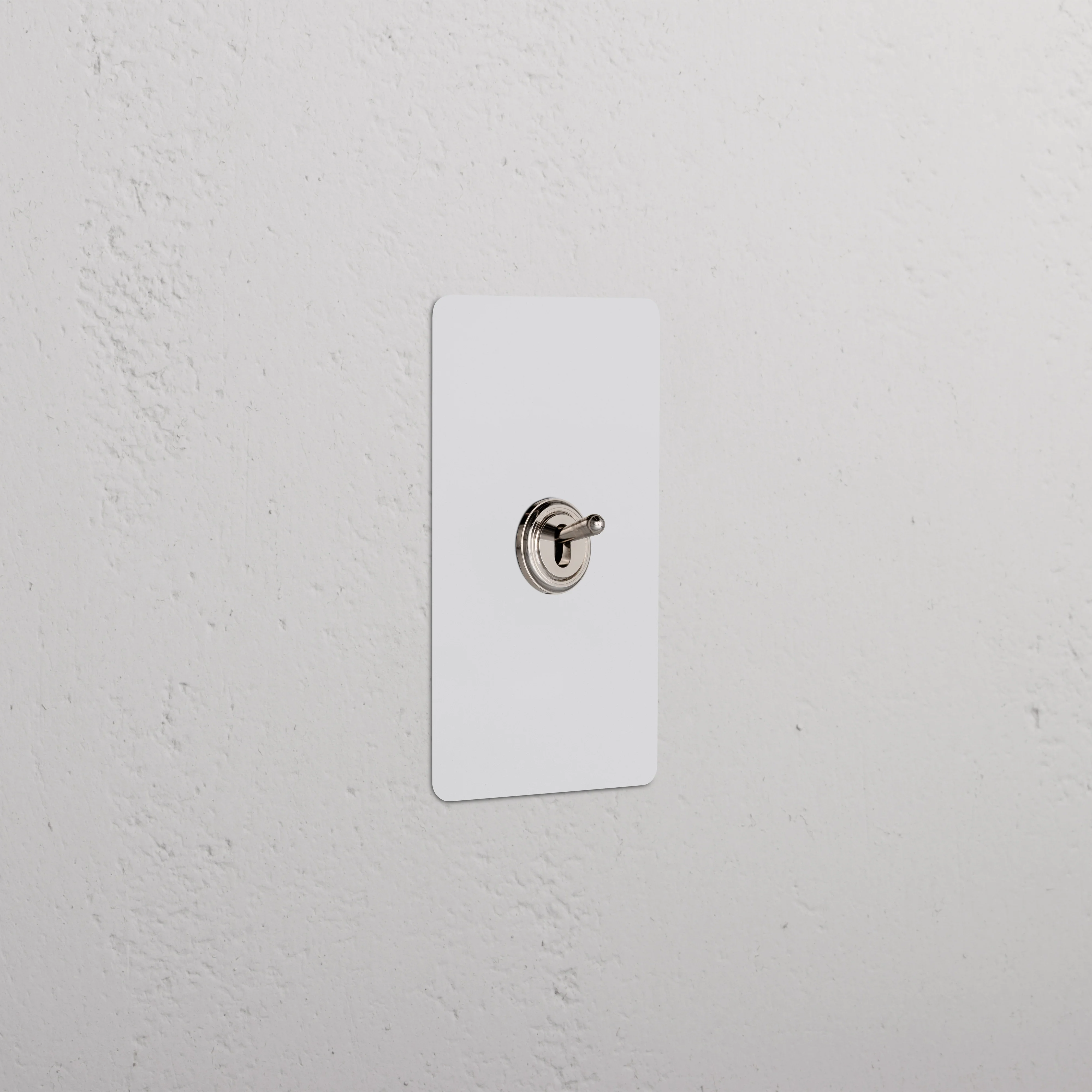 Kew 1G Retractive Toggle Switch - Paintable Polished Nickel