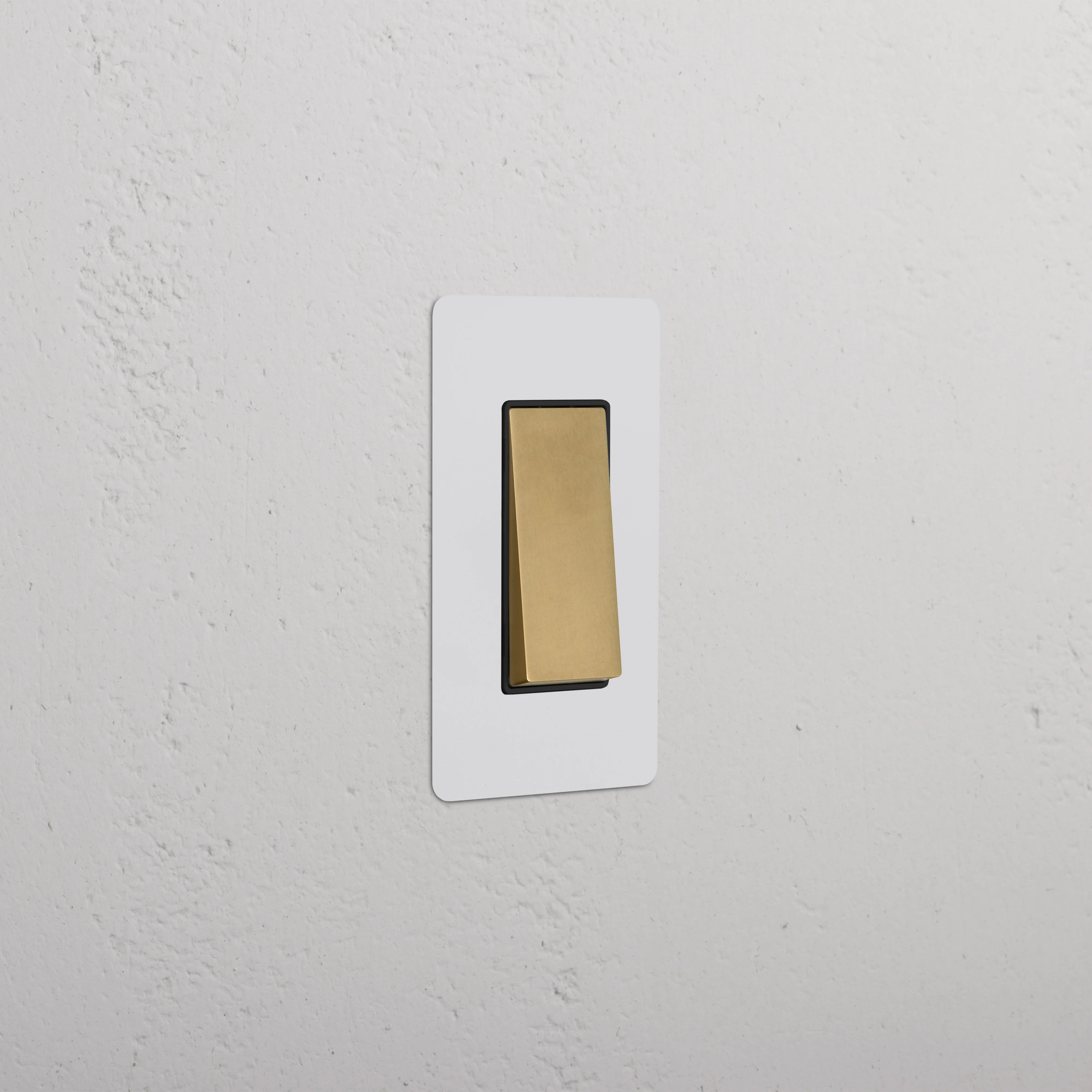 Kew 1G Rocker Switch - Paintable Antique Brass Black