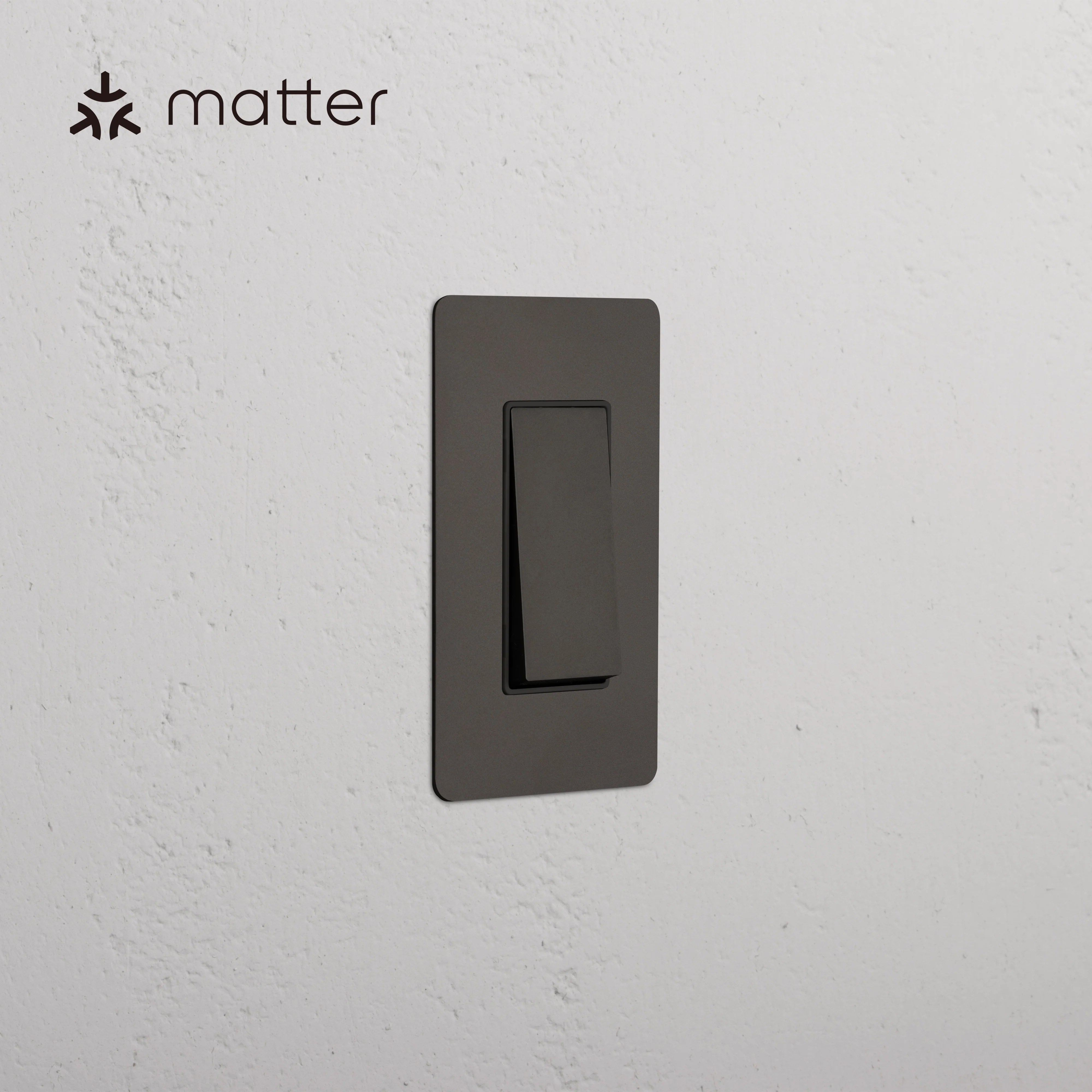 Kew 1G Smart Retractive Rocker Switch - Bronze Black