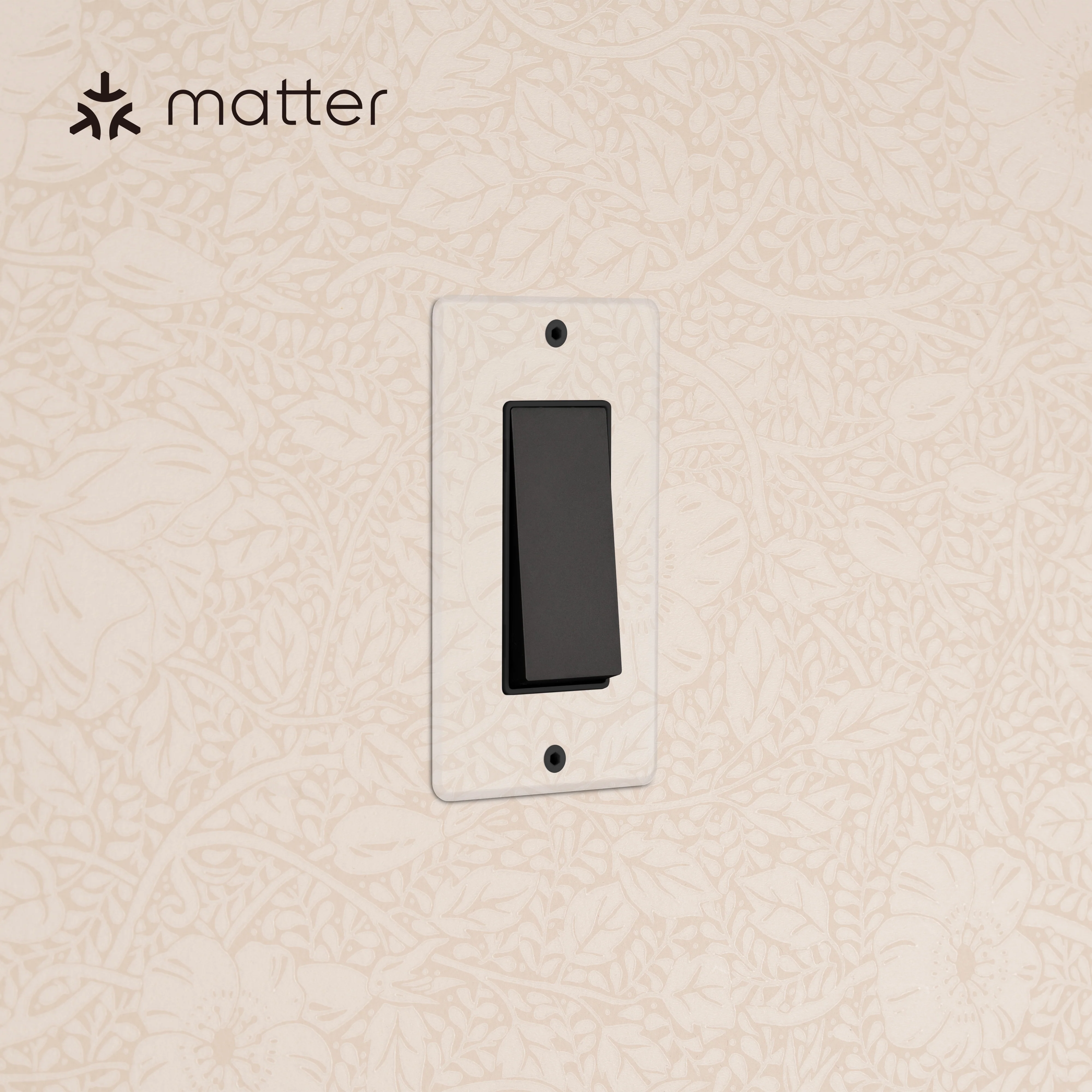 Kew 1G Smart Retractive Rocker Switch - Clear Bronze Black