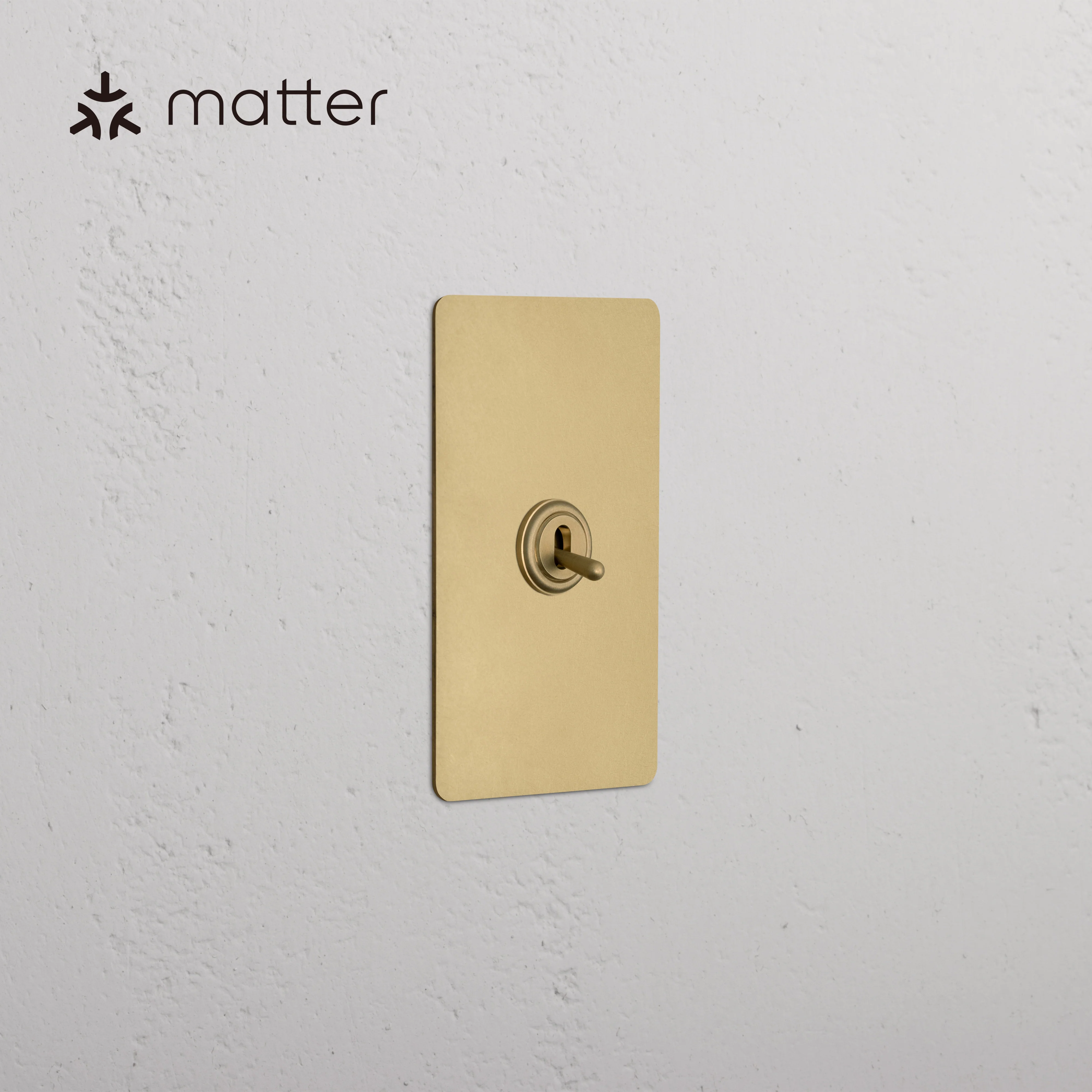 Kew 1G Smart Retractive Toggle Switch - Antique Brass
