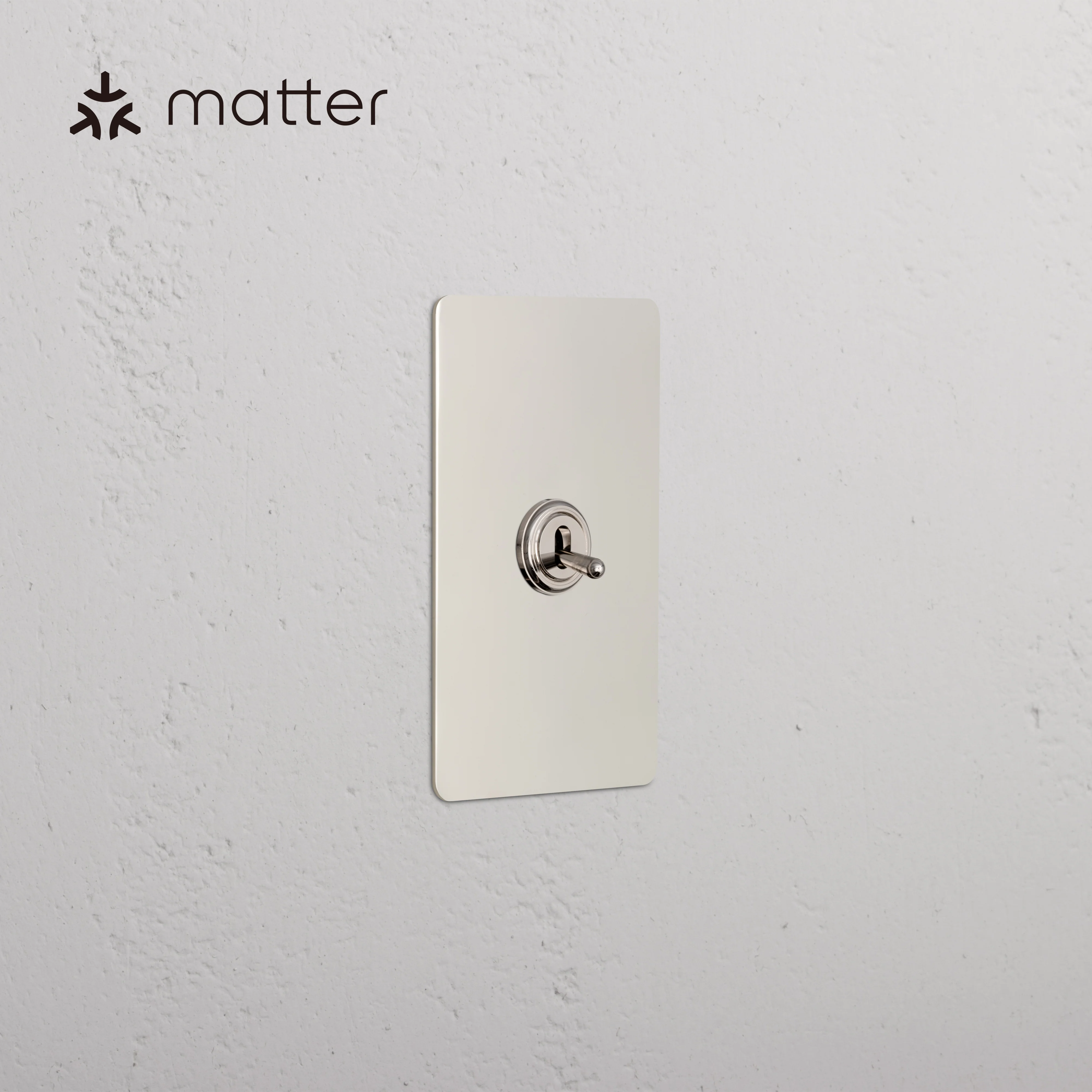 Kew 1G Smart Retractive Toggle Switch - Polished Nickel