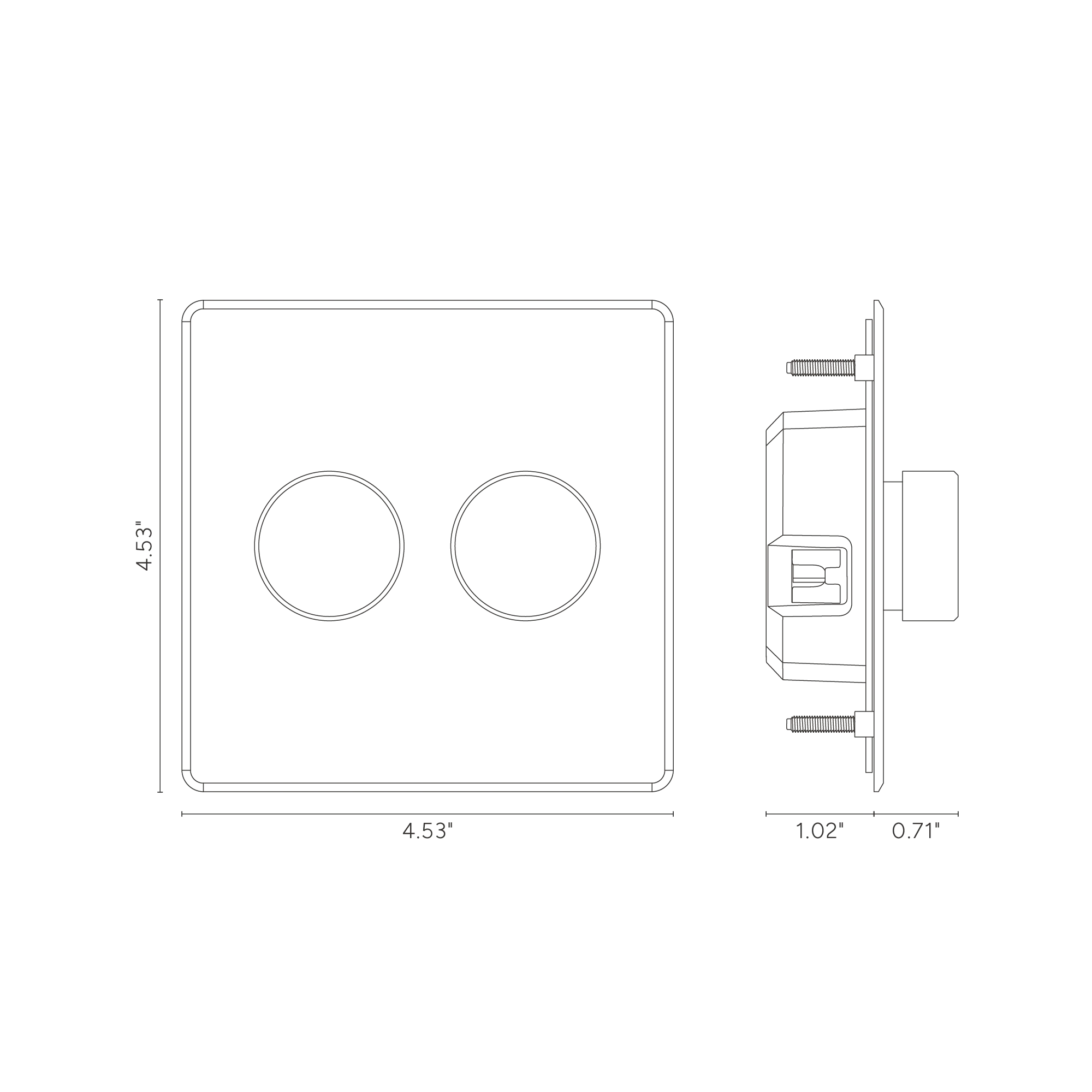 Kew 2G Dimmer Switch - Clear Antique Brass - Image 2