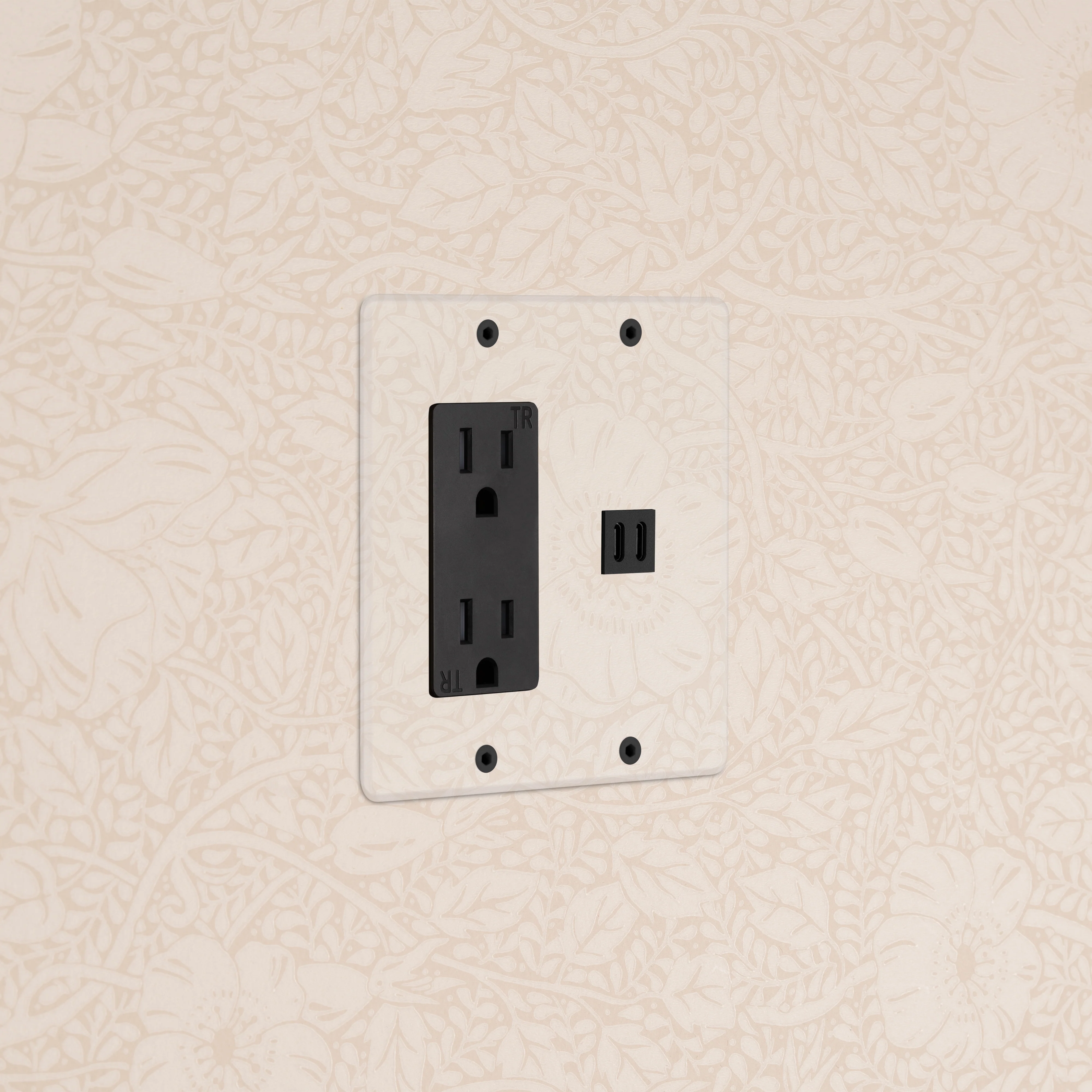 Kew 2G Outlet & Fast Charge USB - Clear Black
