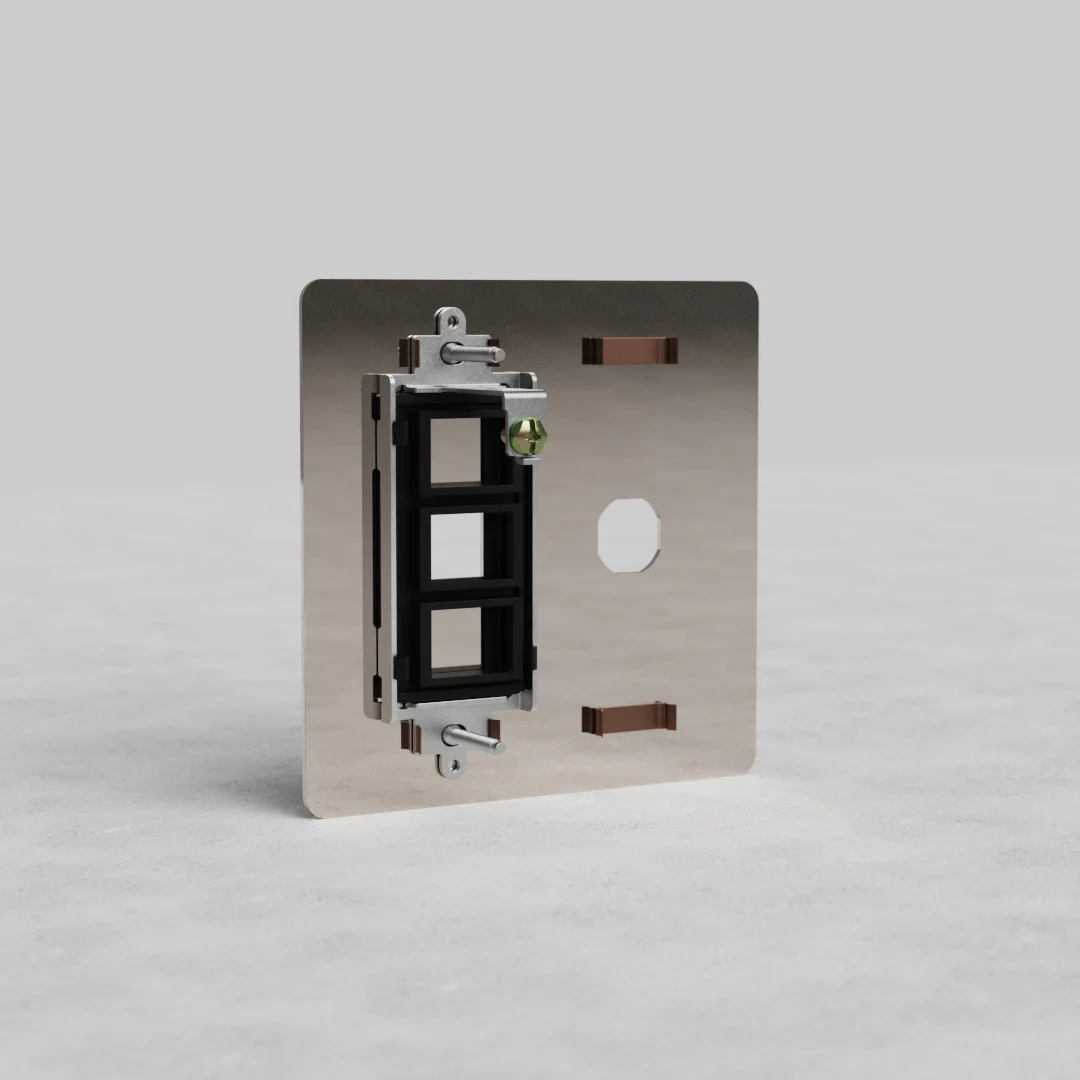 Kew 2G Switch & Keystone Plate - Polished Nickel - Image 2