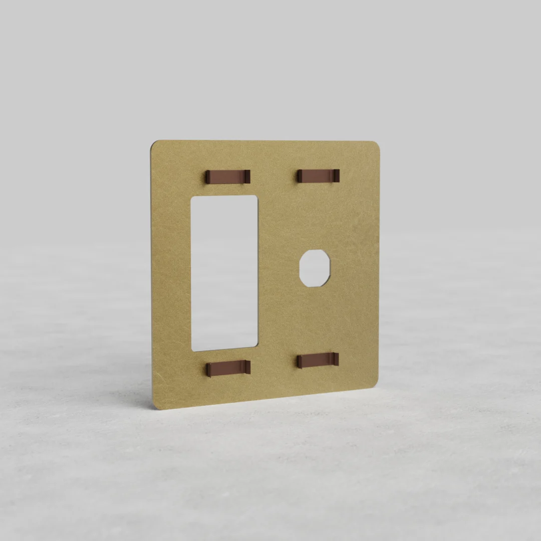 Kew 2G Switch & Outlet Plate - Antique Brass - Image 2