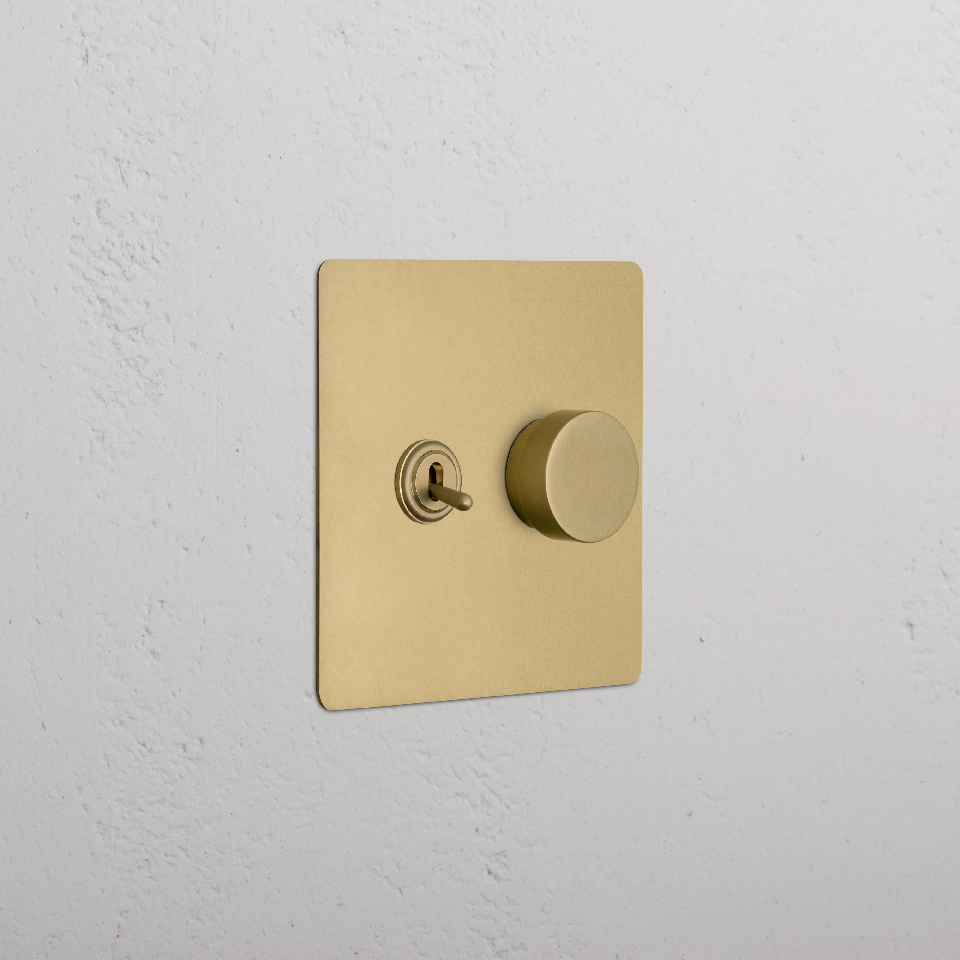 Kew 2G Toggle & Dimmer Switch - Antique Brass