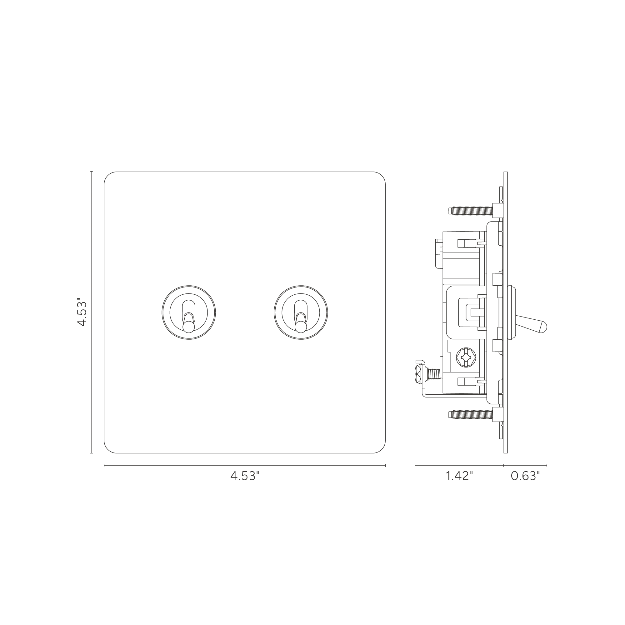 Kew 2G Toggle Switch - Bronze - Image 5