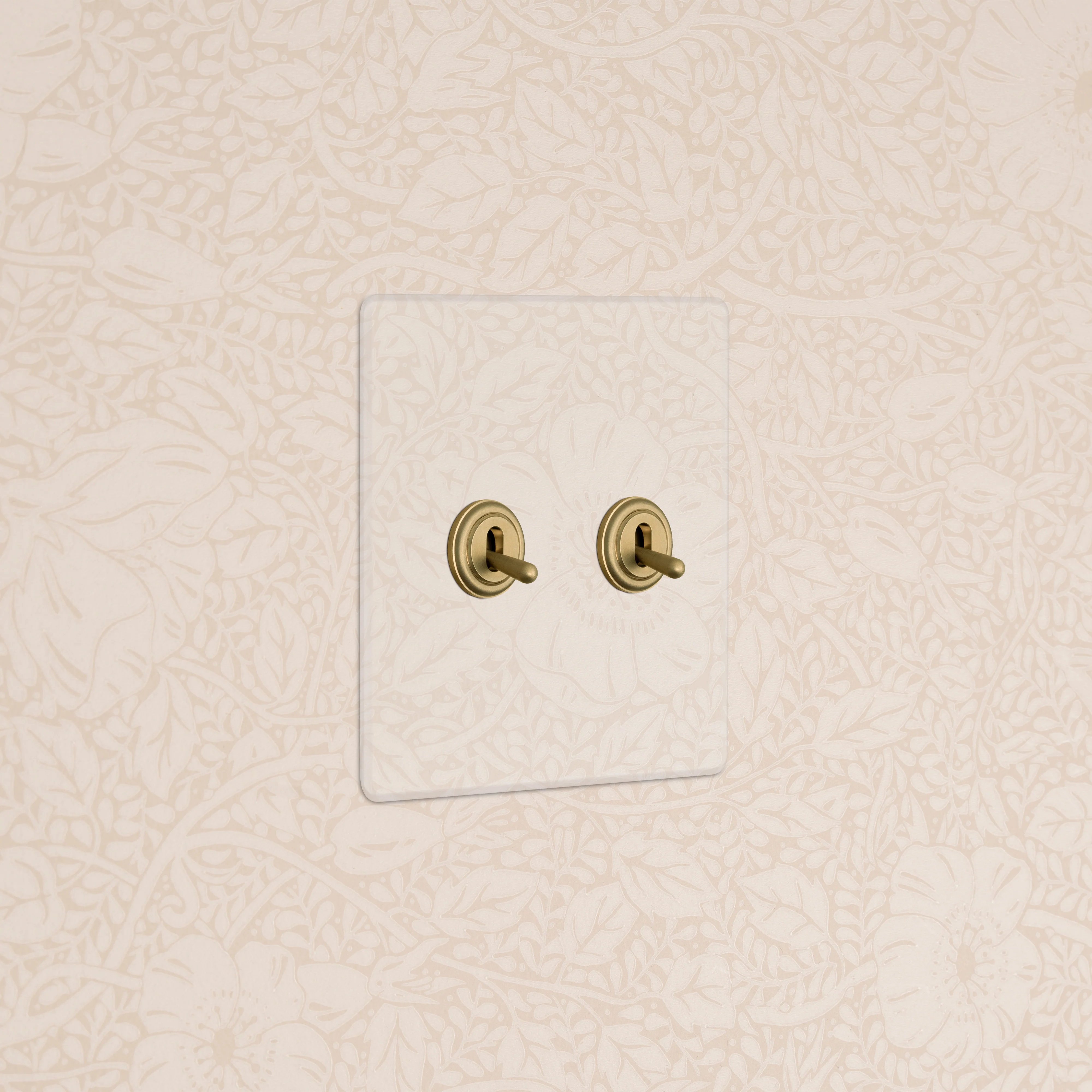 Kew 2G Toggle Switch - Clear Antique Brass
