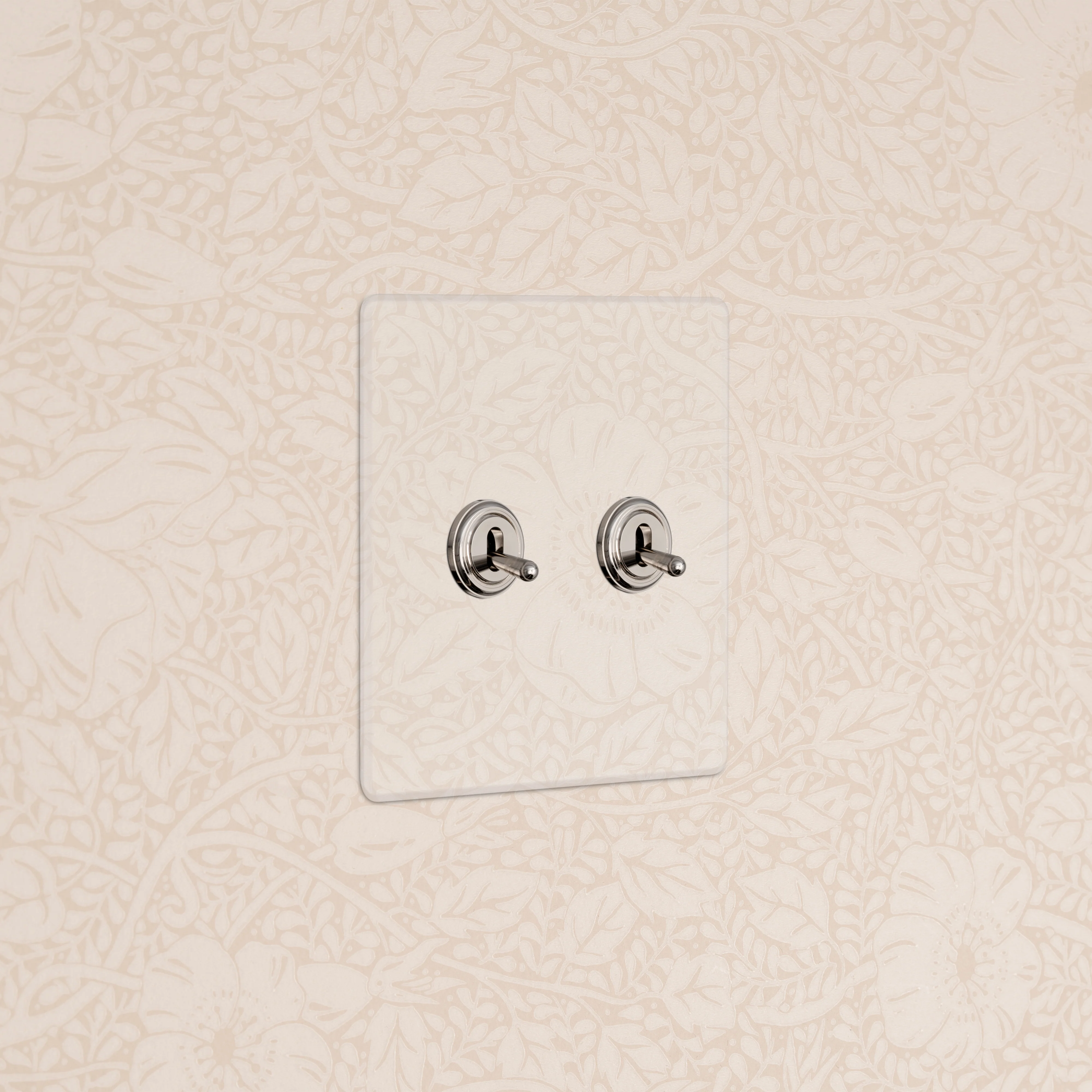 Kew 2G Toggle Switch - Clear Polished Nickel