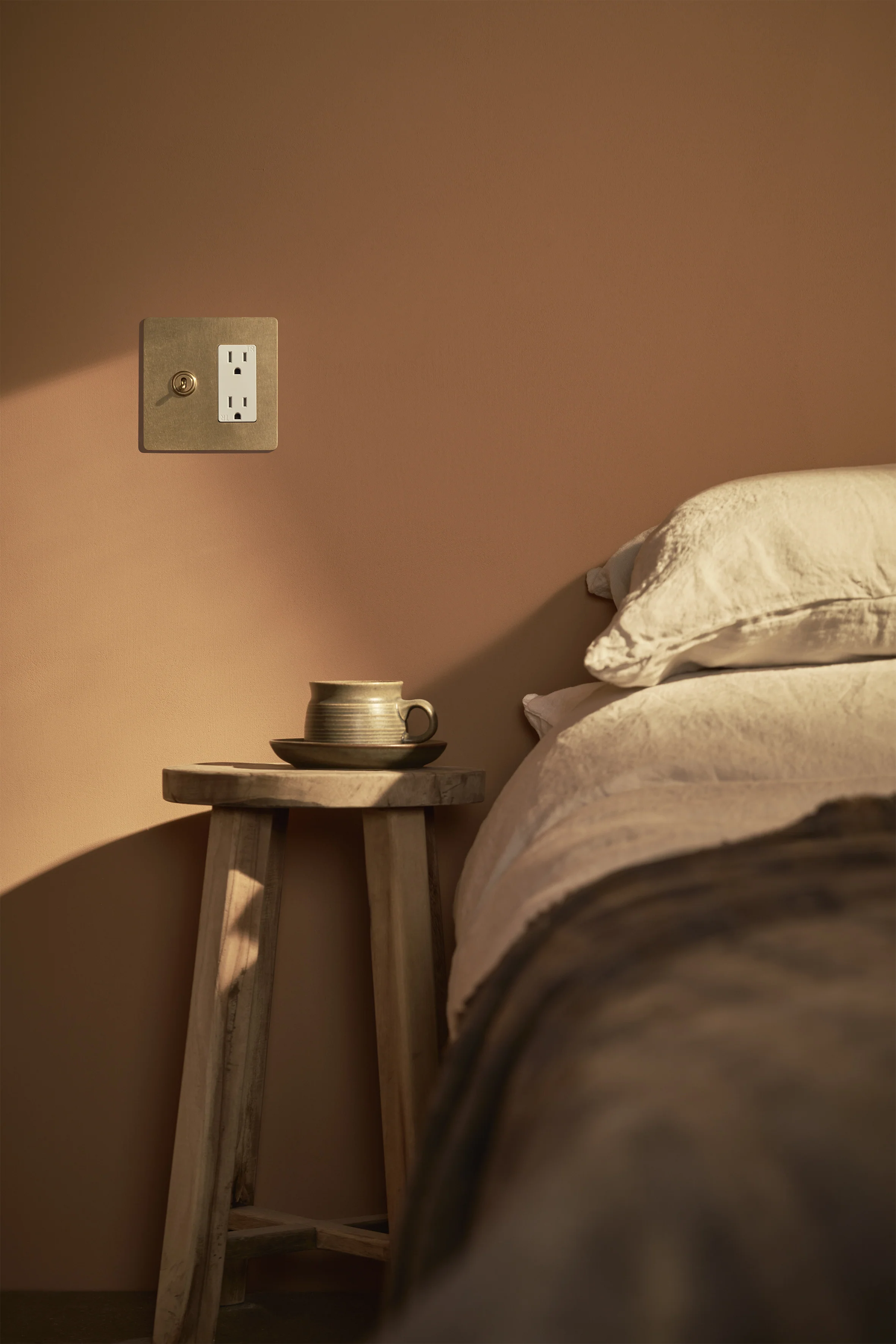 Kew 2G Toggle Switch & Outlet - Antique Brass White - Image 3