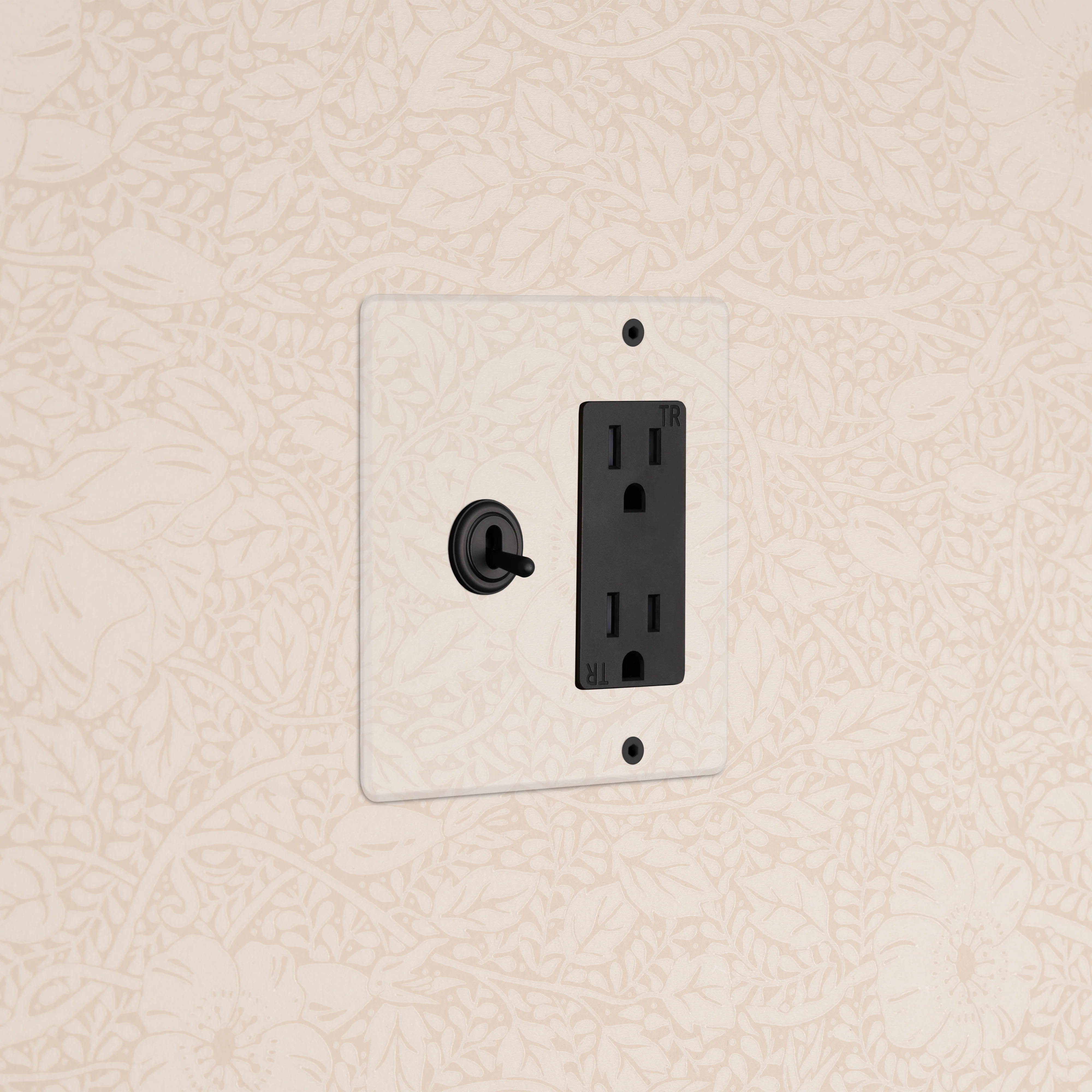 Kew 2G Toggle Switch & Outlet - Clear Bronze Black