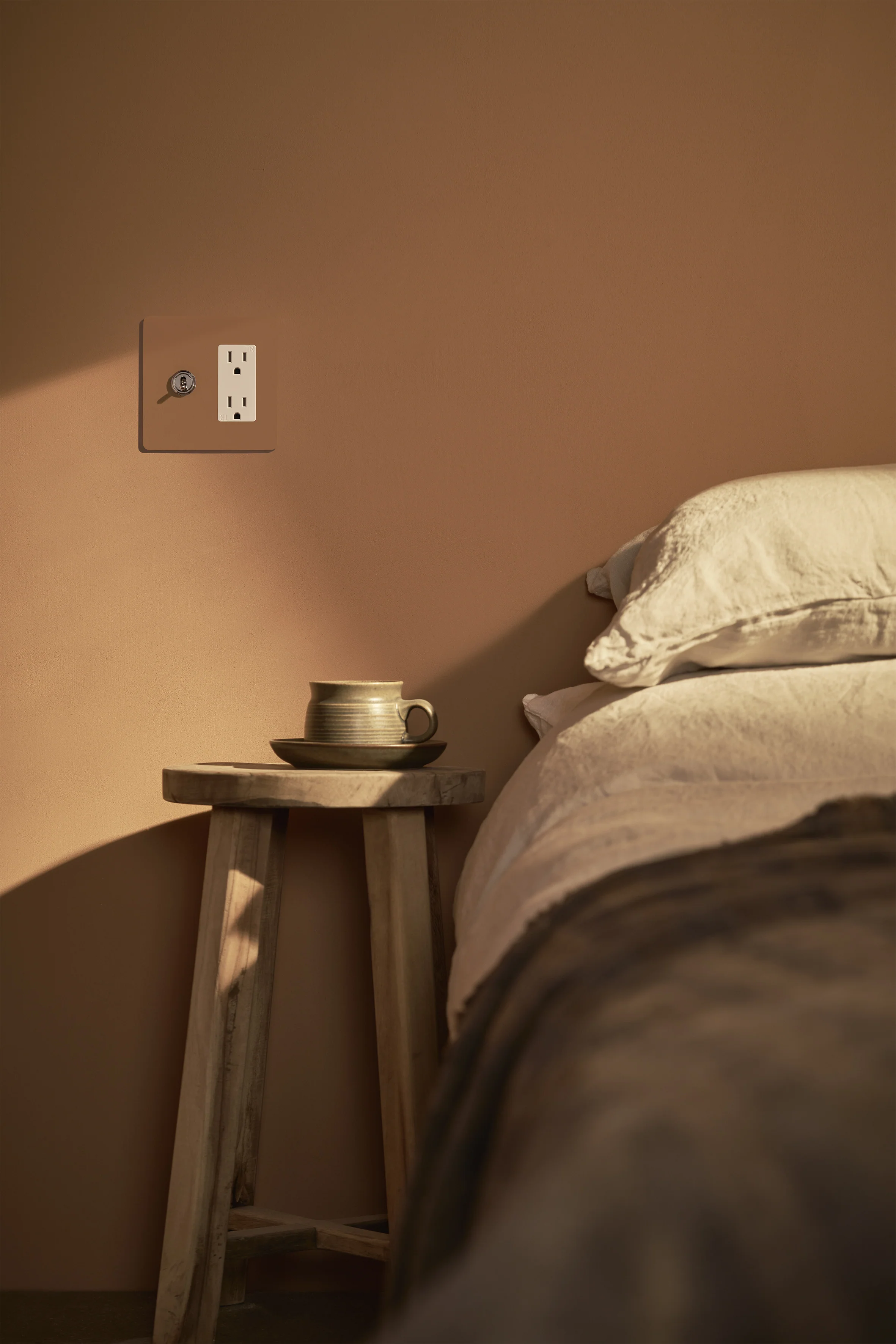 Kew 2G Toggle Switch & Outlet - Paintable Polished Nickel White - Image 2