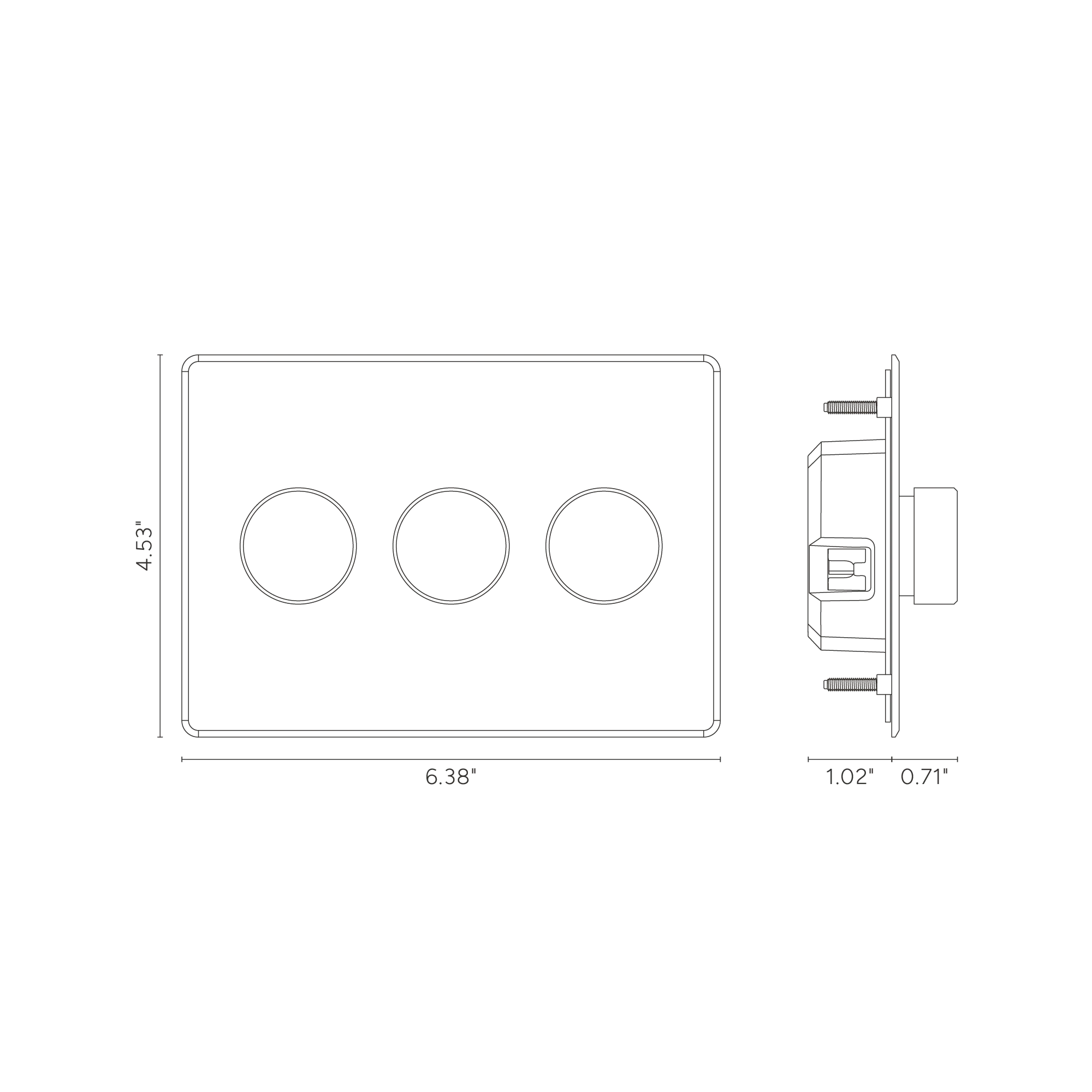 Kew 3G Dimmer Switch - Clear Polished Nickel - Image 2