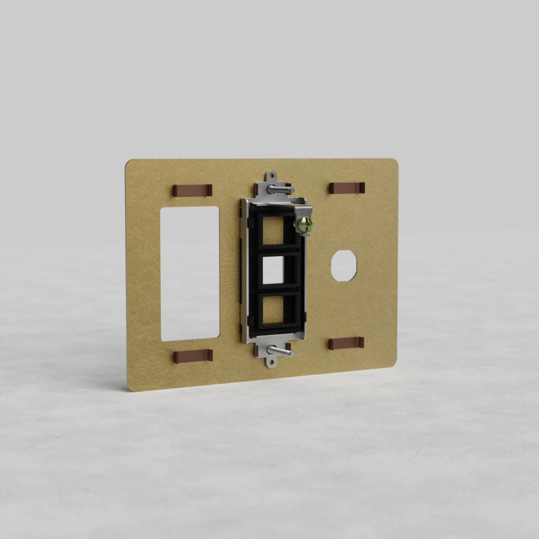 Kew 3G Outlet & Keystone & Switch Plate - Antique Brass - Image 2
