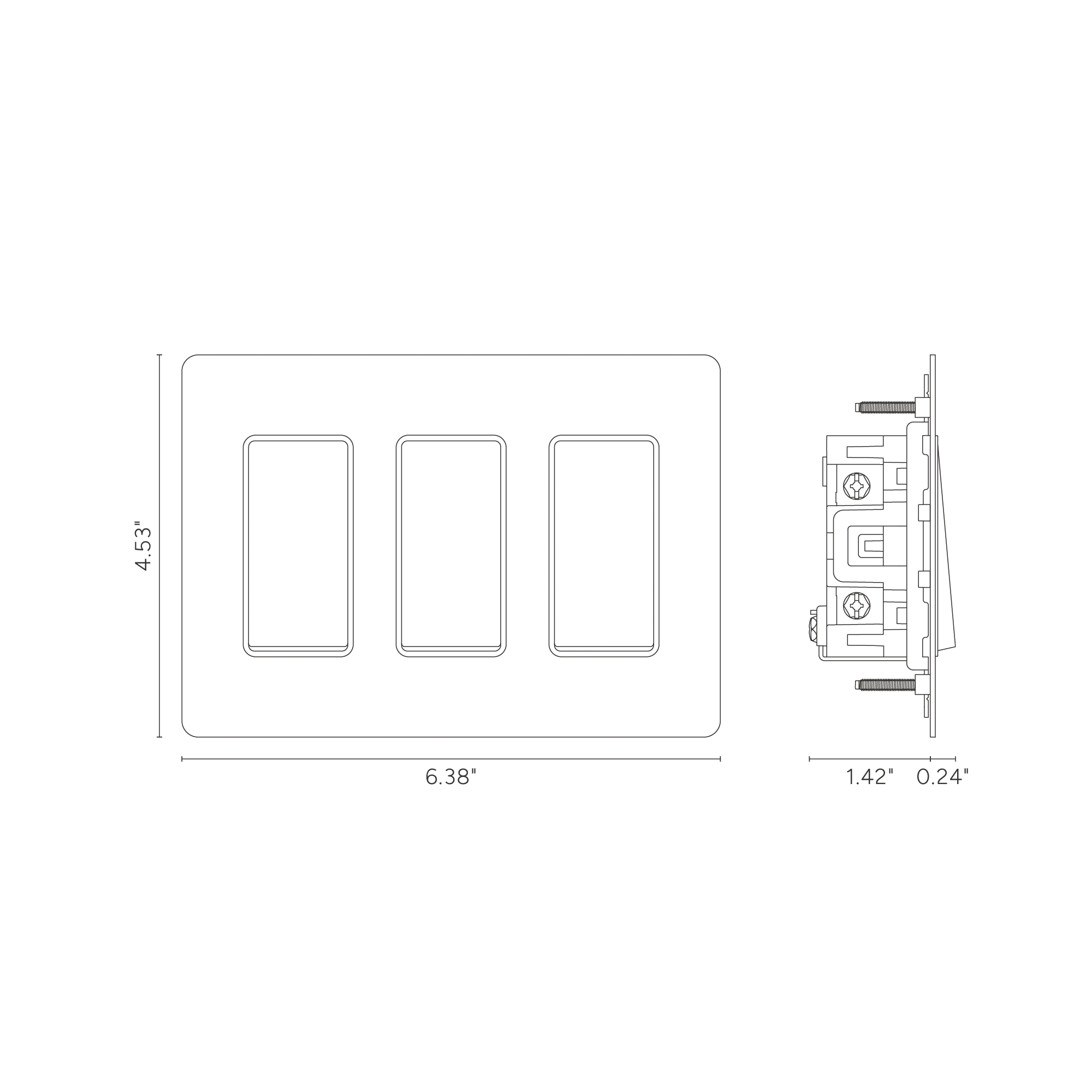 Kew 3G Rocker Switch - Bronze Black - Image 2