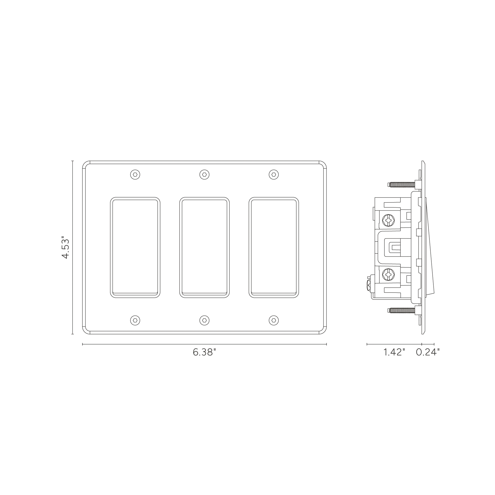 Kew 3G Rocker Switch - Clear Bronze Black - Image 2