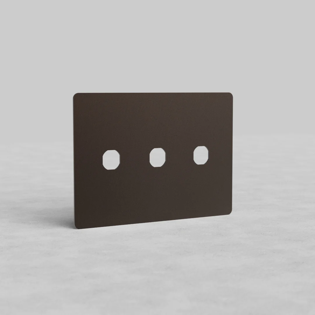 Kew 3G Switch Plate - Bronze