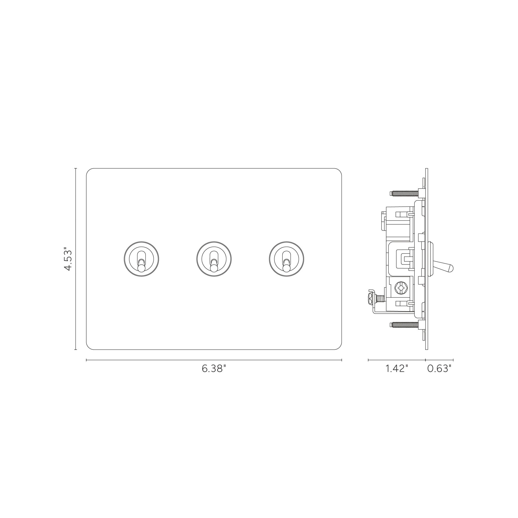 Kew 3G Toggle Switch - Antique Brass - Image 6