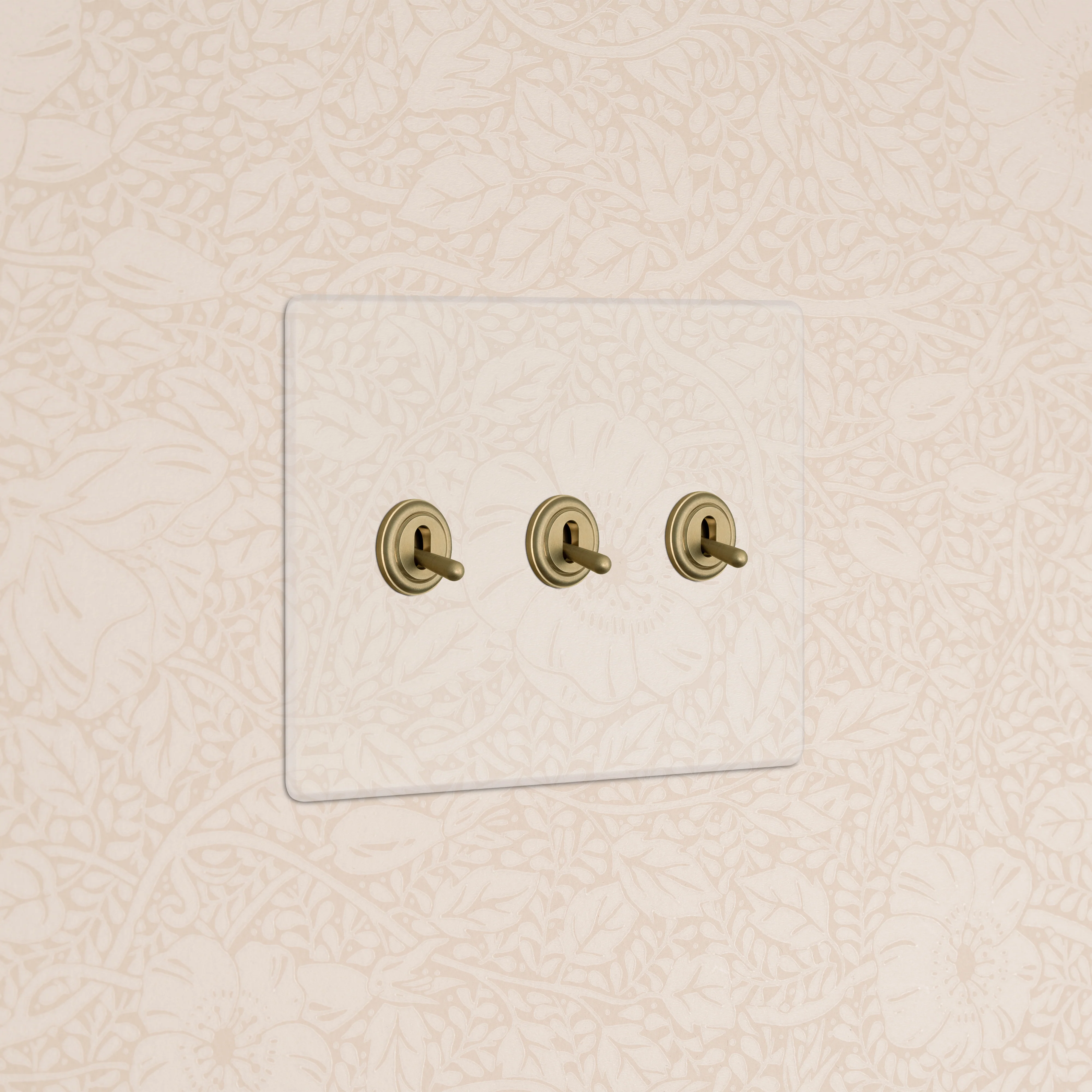 Kew 3G Toggle Switch - Clear Antique Brass
