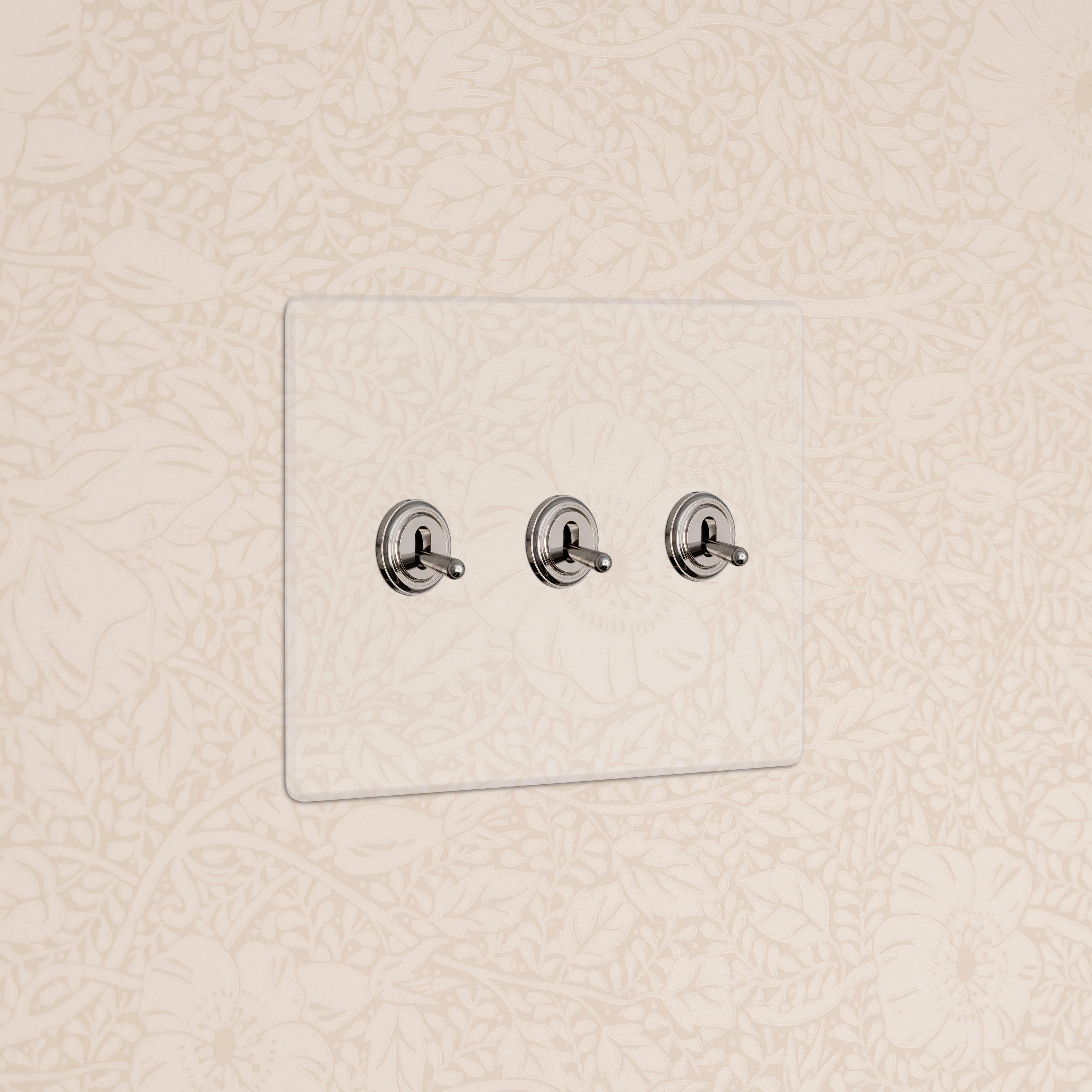 Kew 3G Toggle Switch - Clear Polished Nickel