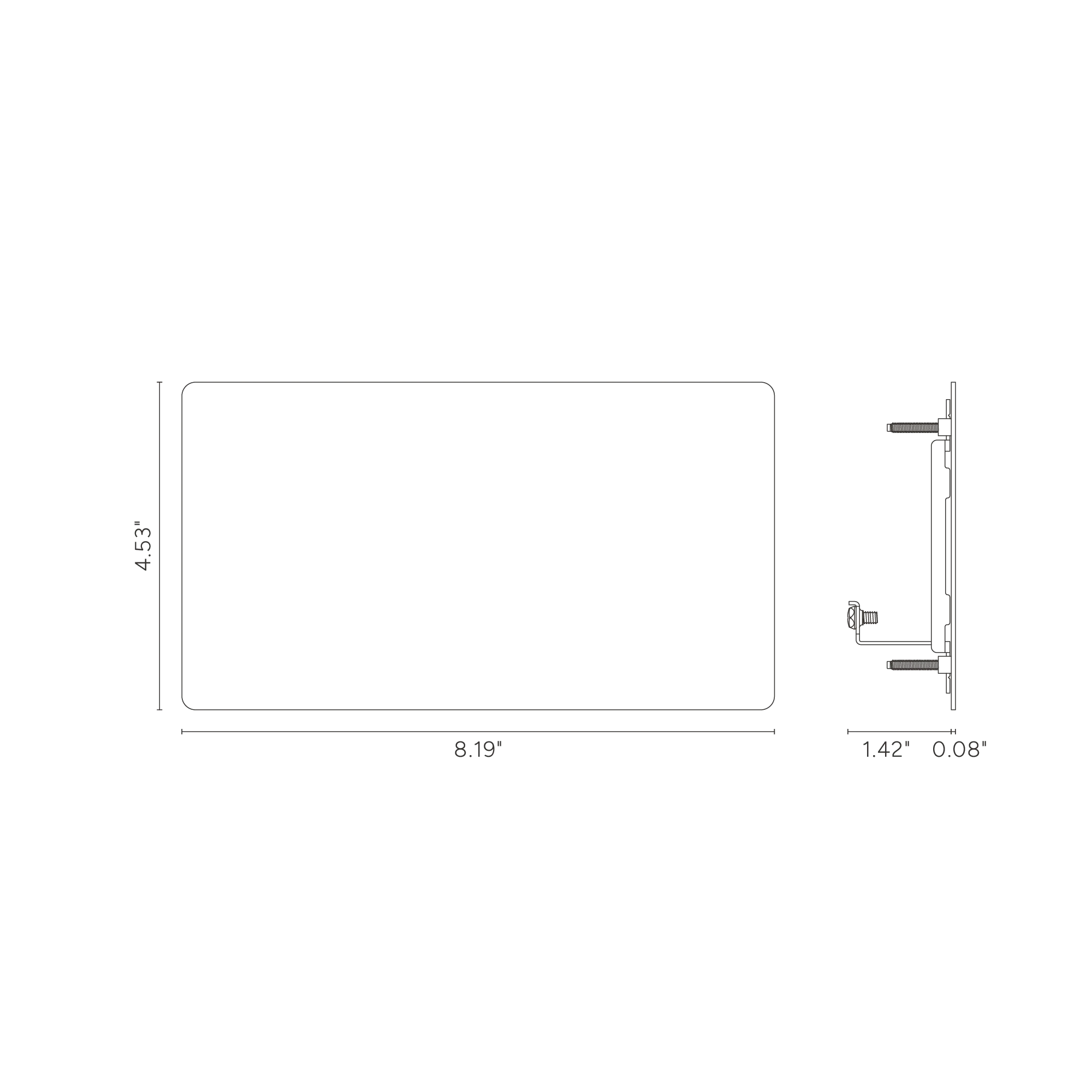 Kew 4G Blank Plate - Bronze - Image 3
