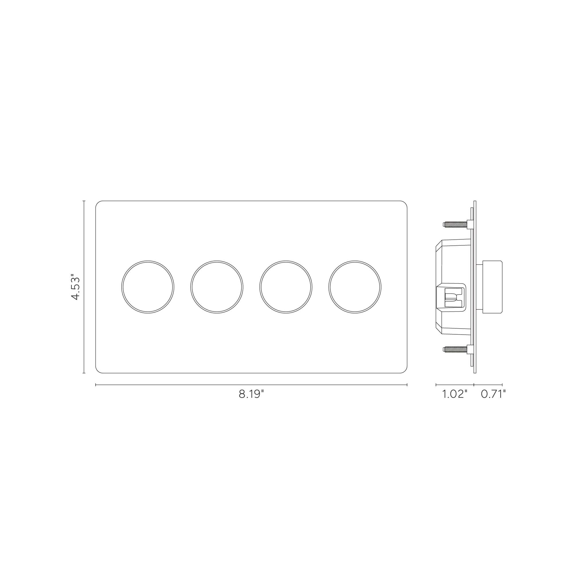 Kew 4G Dimmer Switch - Paintable Polished Nickel - Image 2