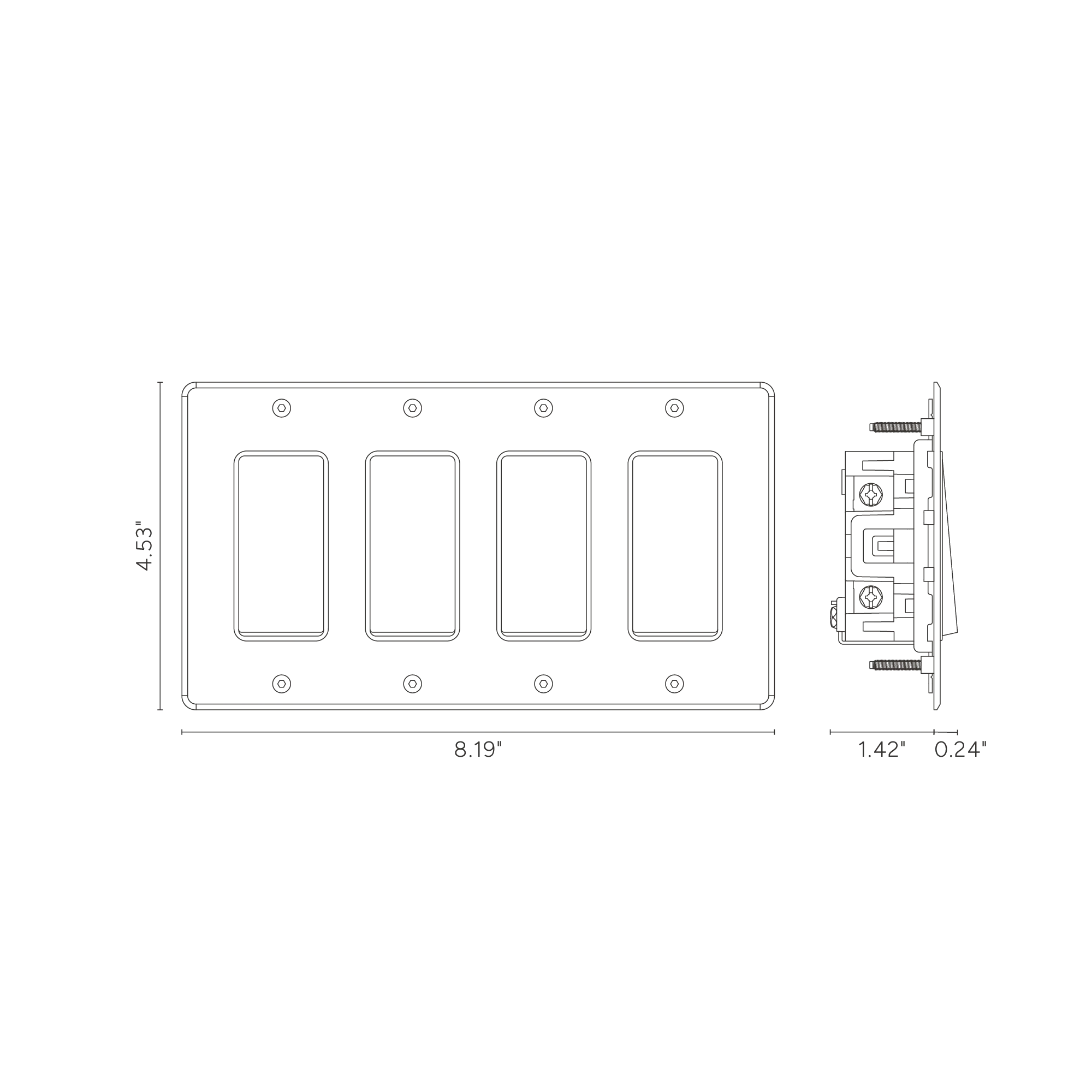 Kew 4G Rocker Switch - Clear Bronze Black - Image 2