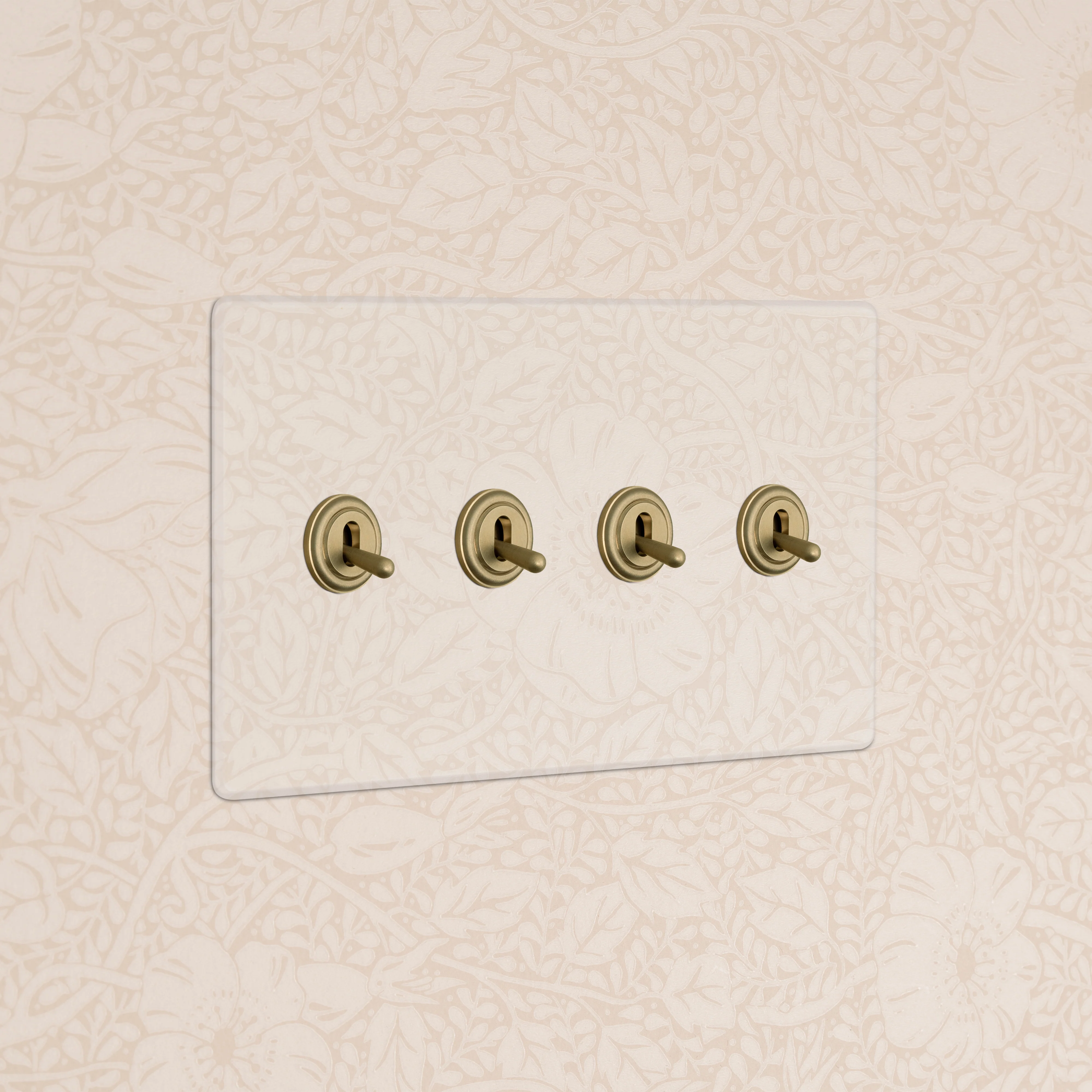 Kew 4G Toggle Switch - Clear Antique Brass
