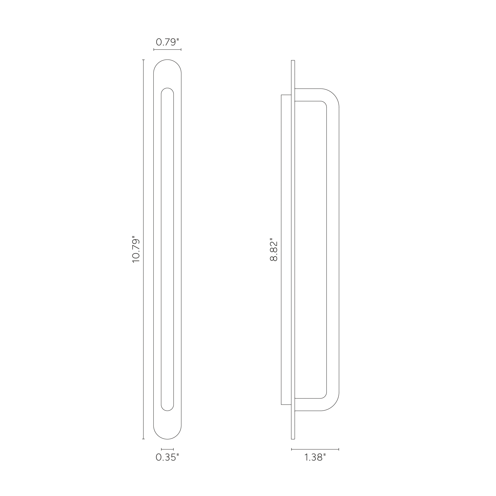 Kilburn Cabinet Handle Medium - Bronze - Image 4