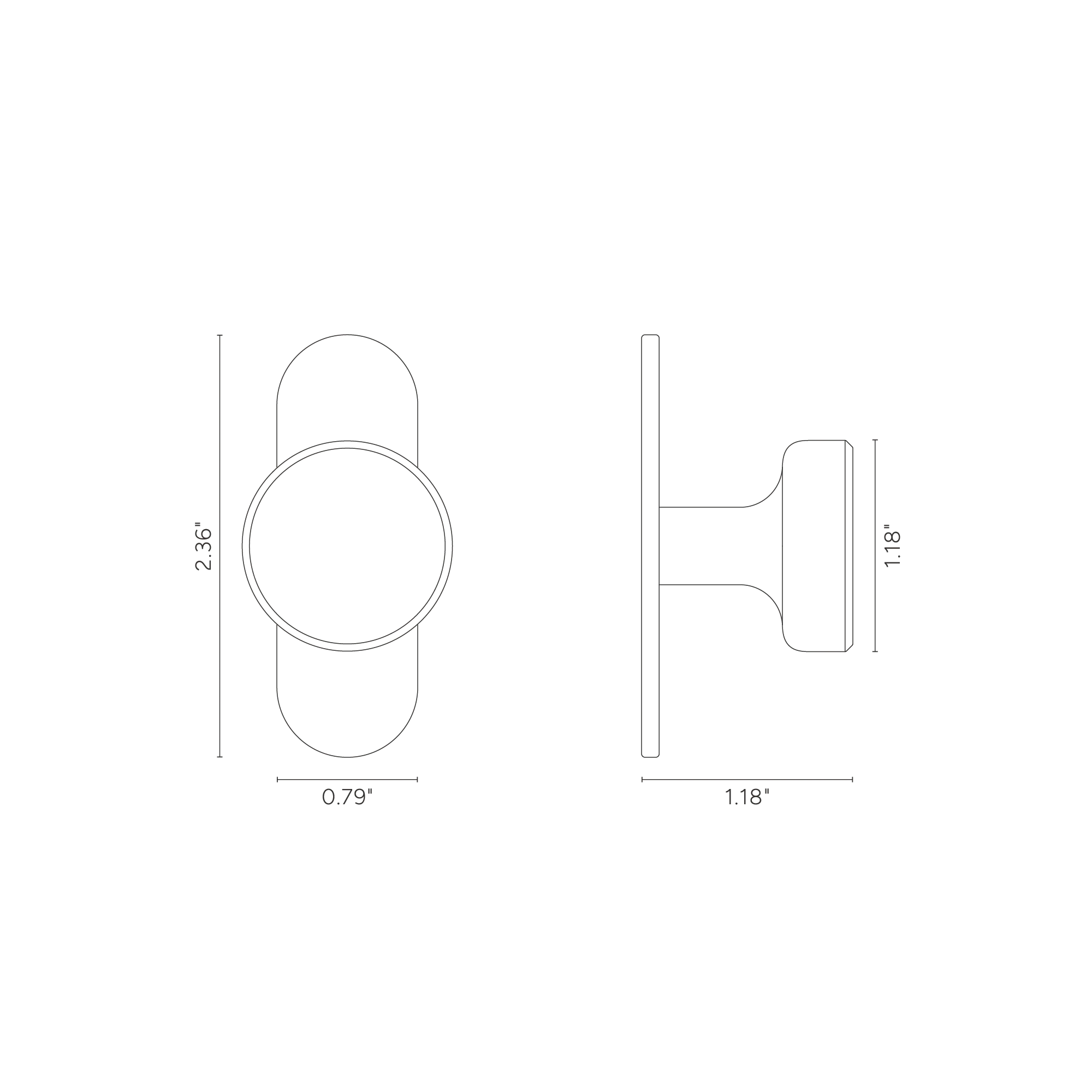 Kilburn Cabinet Knob Medium - Bronze - Image 5