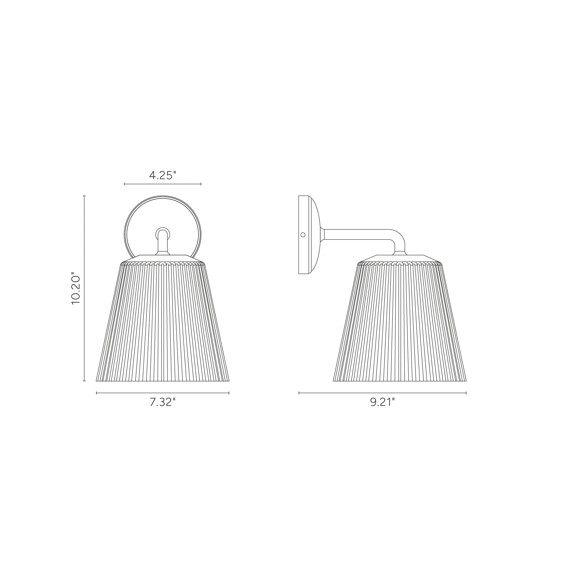 Richmond Large Wall Light Fluted Glass - Bronze - Image 4