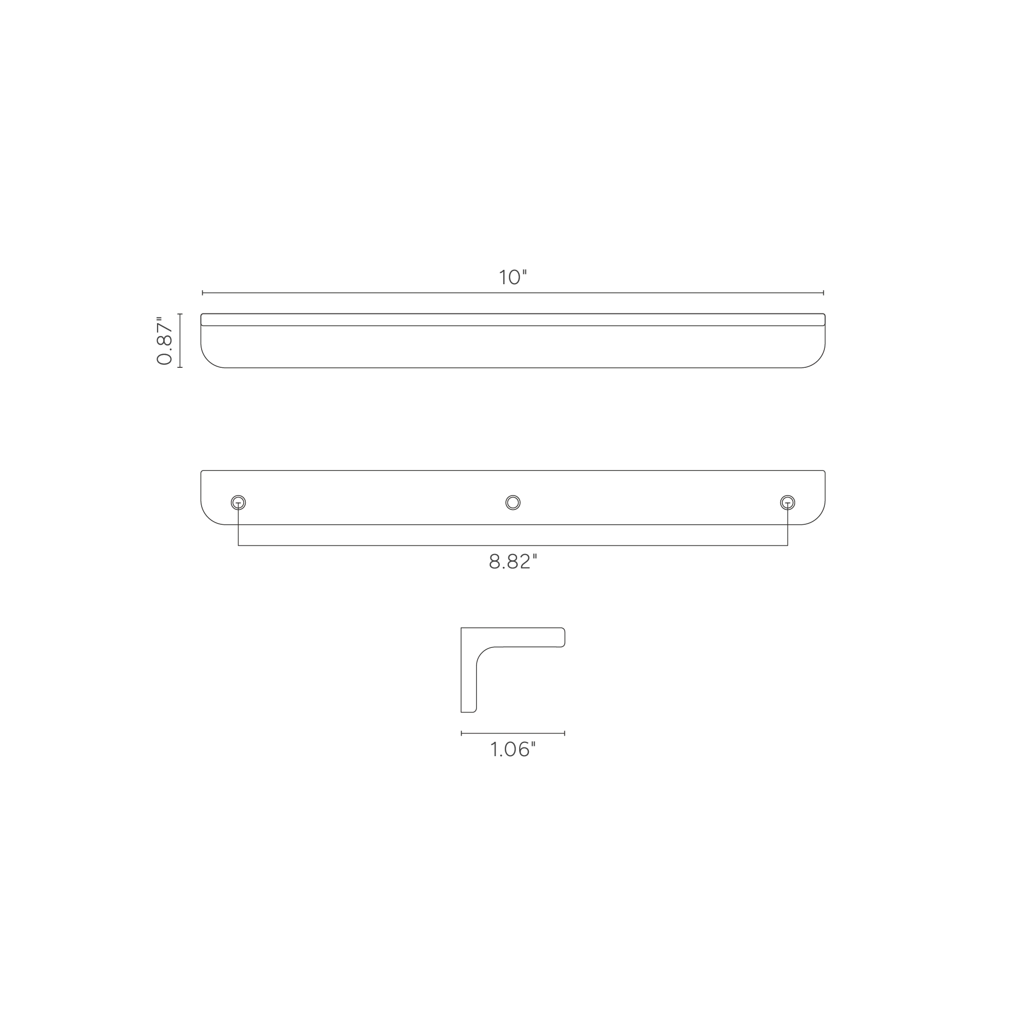 Oxford Cabinet Handle Medium - Bronze - Image 6