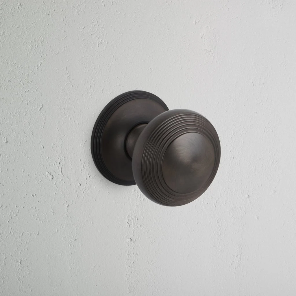 Poplar Unsprung Passage Door Knob Set - Bronze