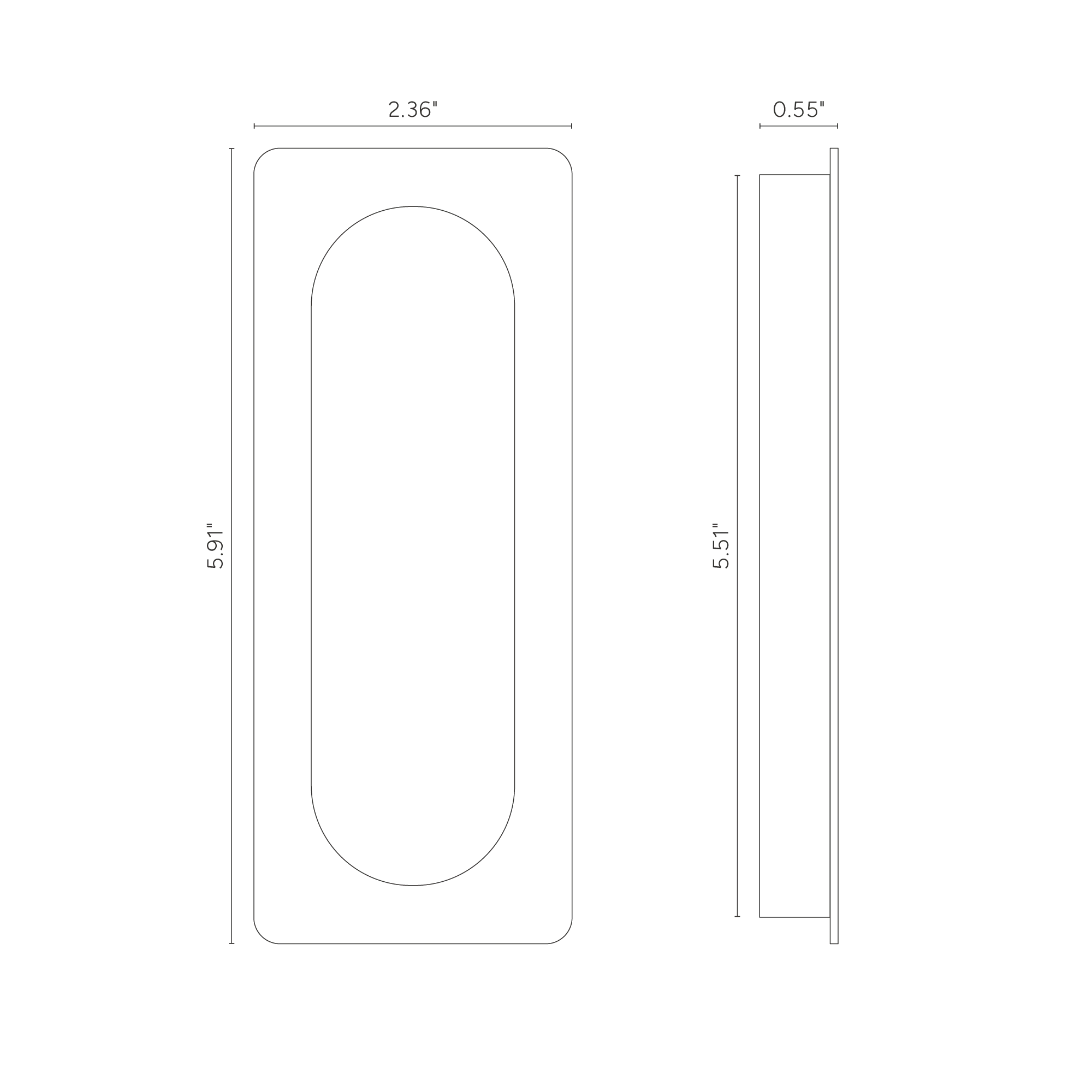Regent Recessed Medium Pull - Bronze - Image 6
